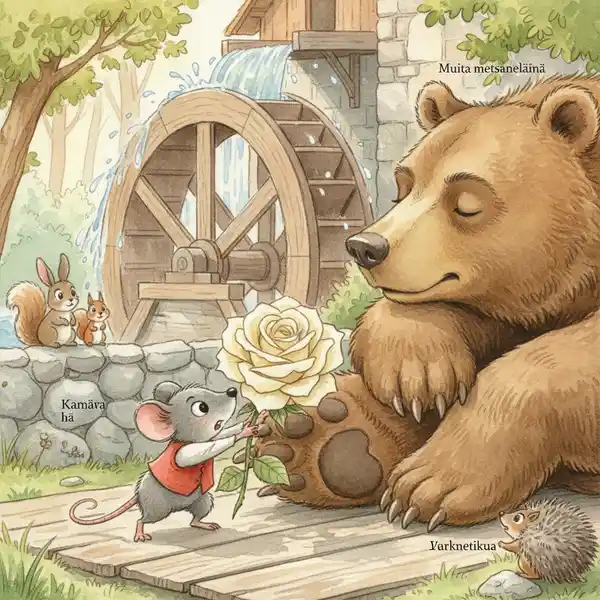 Kuvitus tarinasta: Rohkea pikku hiiri (kappale 13)