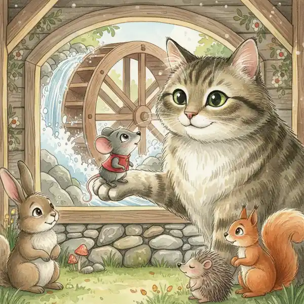 Kuvitus tarinasta: Rohkea pikku hiiri (kappale 19)