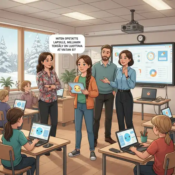 Kuvitus tarinasta: Tekoäly ja Aadan ihmeellinen löytö (kappale 39)